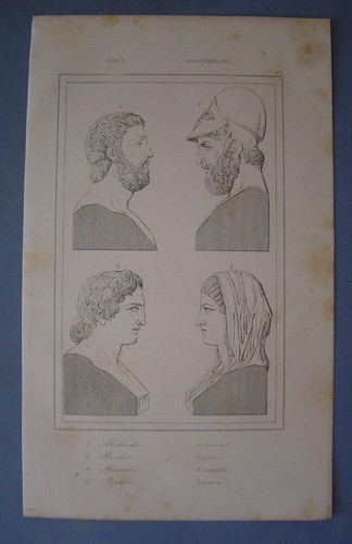 Belle gravure portraits bustes - belle,