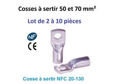 Cosse à sertir 50 ou 70 mm²  lot de 2 ou 5 ou 10 pièces