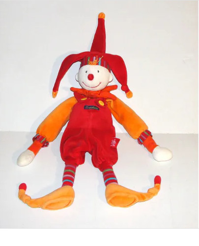 Doudou peluche clown bouffon - doudou,