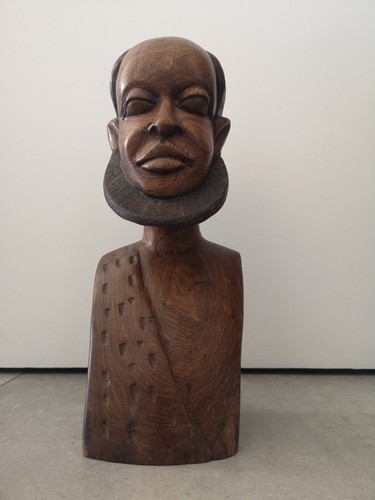 Sculpture bois buste homme - sculpture,