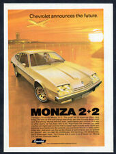 1975 CHEVROLET Monza 2+2 Vintage Original Print AD | Yellow car art Canada EN