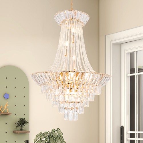 Empire gold pendant - 24",