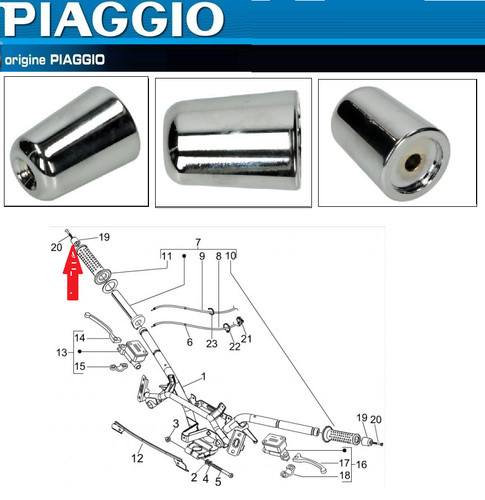 Embout guidon origin - de,