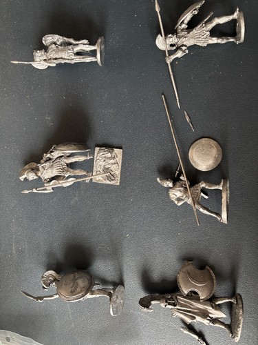Figurines hoplites étain - en,