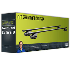 Porte-Bagage pour Opel Zafira B type A05 Menabo Omega Black Barre de toit TOP