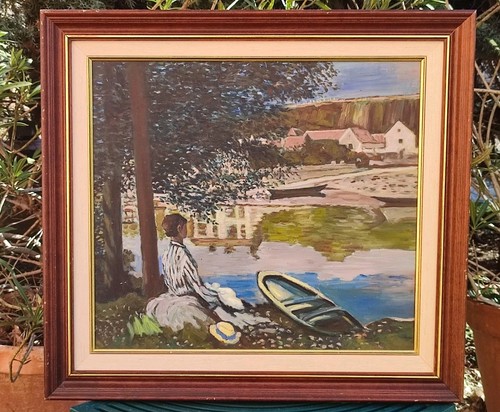 Ancien tableau panneau bois - tableau,