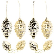  8 pièces ornements de pomme de pin en plastique pour arbre de noël décorations