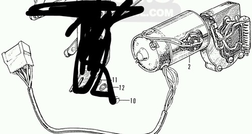 Honda s800 wiper motor lhd - motor,