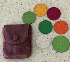 Anciens filtres photo lentilles couleur accessoires pochette cuir