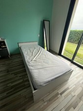 lit 1 personne ,lit blanc 