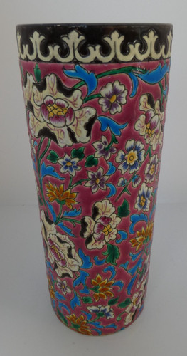 Grand vase cylindre motifs - cylindre,