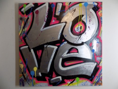 80x80cm love tableau skred tag - love,