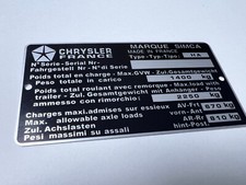 Plaque constructeur SIMCA 1100