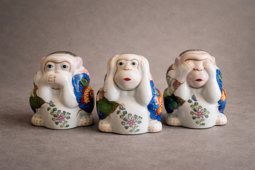 Trio singes sagesse en - singes,