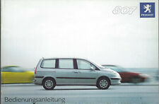Peugeot 807 operating instructions 2004 operating instructions manual logbook BA