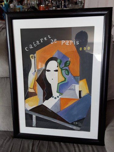 Peinture sur papier encadré - peinture,