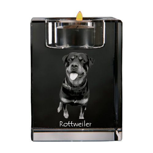 Rottweiler porte bougies - rottweiler, en