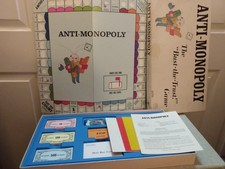 Vintage 1973 Anti-Monopoly Board Game - Unused & 100% Fully Complete, See Pics