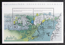 TIMBRES D'ALLEMAGNE : 1998 RFA BLOC FEUILLET N° 43 ** PARCS NATIONAUX NATURELS