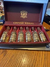 6 Empty Bottles Chivas Regal 12 year old Scotch whisky With Velvet Box, Interior
