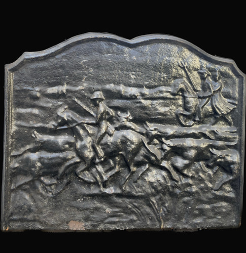 Plaque cheminée fonte - de, en
