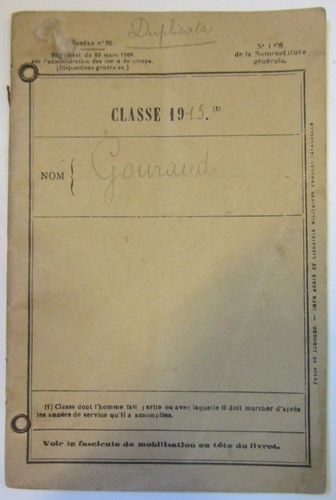 Livret militaire poilu - livret,