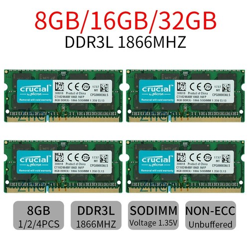 Crucial 32go 16go 8go pc3l - 32go, 4g