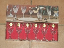 Superbe coffret de 6 Verres a digestif en CRISTAL D'ARQUES modèle Pompadour