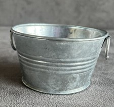 Wash Tub Metal Mini Round Home Decor Doll Play Crafting