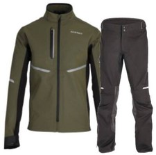 ACERBIS X DURO WATERPROOF GREEN JACKET BLACK TROUSER ENDURO ADULT OFF ROAD TRAIL