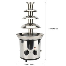 Fontaine à Fondue Au Chocolat électrique à 4 Niveaux Pour Les Fêtes En Acier FR