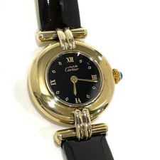 Cartier Must de Corisée Vermaille 590002 Women's Black Dial Quartz SV925 23mm