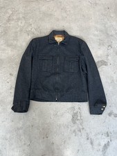 Vintage 50’s Campus Grey Wool Talon Zipper Jacket, Small