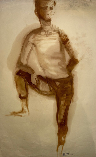 Homme debout dessin original - dessin,