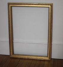 Louis XVI style gilded wooden frame, 53.5x 73 cm foliage 