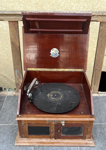 Ancien gramophone pathephone - gramophone,