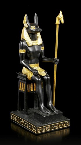 Figur égyptienne anubis - anubis, assis