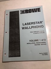  ROWE LASERSTAR WALLPHONO JUKEBOX MANUAL VOLUME 1 OF 2