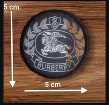 Burberry Logo Patch with Embroidery Fabric Size 5x5cm