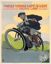 Retro Fabrique Nationale Herstal Liège FN Moto Poster - 12X16/16X20/18X24/24X36