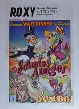 Saludos Amigos et Dumbo Disney affiche cinema originale Belgique 37 x 55 cm