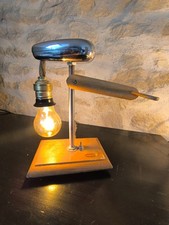 Lampe création, DIY, upcycling, lampe industriel