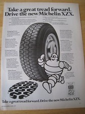 MICHELIN XZX TYRES GREAT TREAD FORWARD 50 YEARS 1977 ADVERT A4 FILE 22
