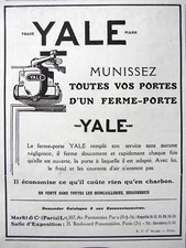 1924 YALE PRESS ADVERTISEMENT EQUIP ALL YOUR DOORS WITH A YALE DOOR FARM