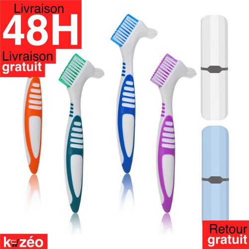 Brosse dentier double tête - à,