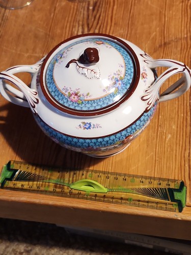 Very nice decorated sugar - , bowl