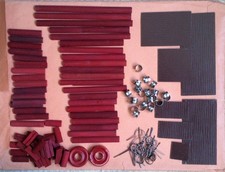 ANCIEN JEU DE CONSTRUCTION EN BOIS  AJUSTO 1933