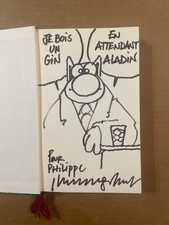 Philippe Geluck - Dédicace dans le livre Aladin - TBE