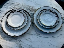 Herend Princess Victoria Black Dinner Service (Set For 2) NEW without Box