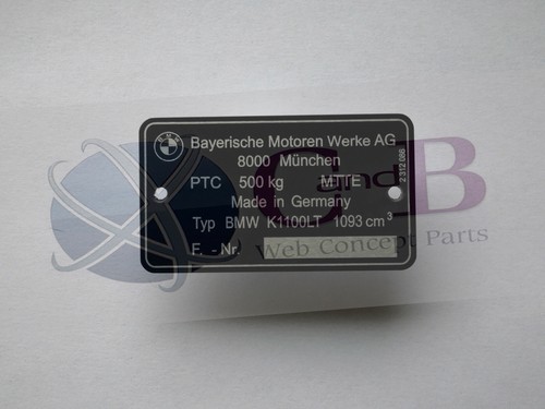 Plaque bmw k1100lt - ,